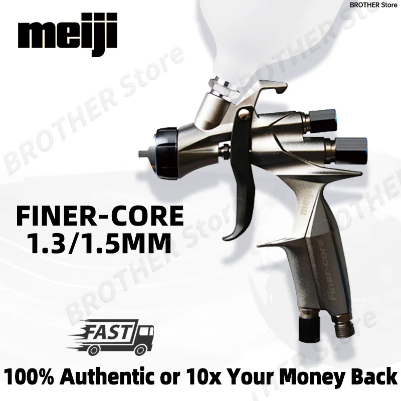 Оригинальный пневматический пистолет-распылитель Meiji FINER CORE, профессиональный автомобильный промышленный металлический деревянный окраска, насадка 1,3/1,5 мм