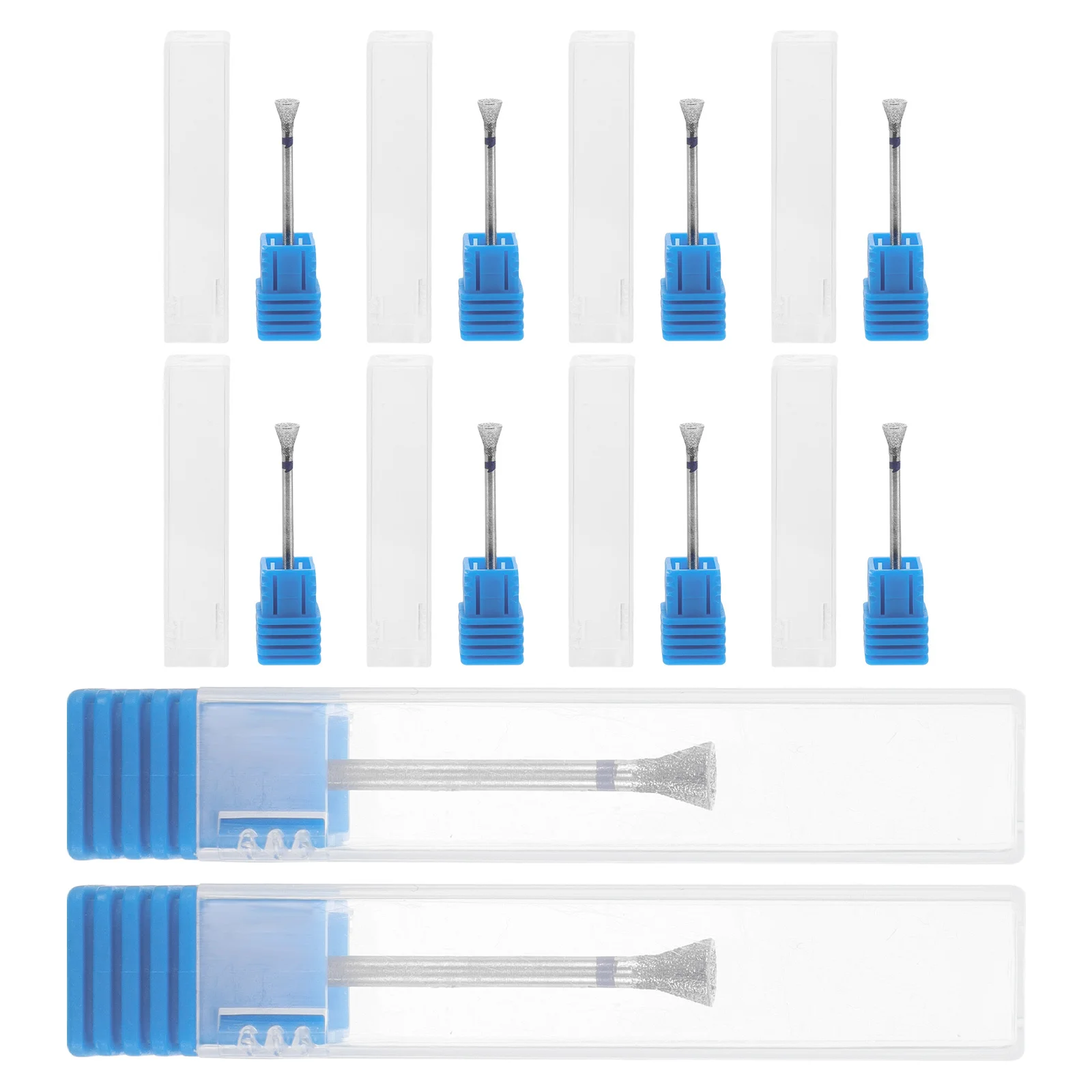 

Набор из 10 стальных фрез для маникюра, твердосплавные фрезы средней зернистости для кутикулы, для шлифовки, полировки и блиску ногтей