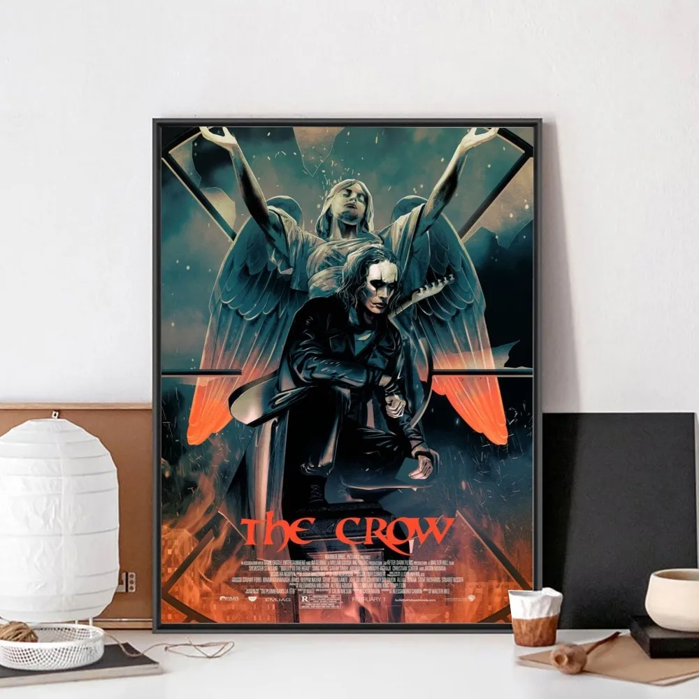 Movie T-THE CROWS  Poster No Framed Kraft Club Bar Paper Vintage Poster Wall Art Painting Bedroom Study Stickers