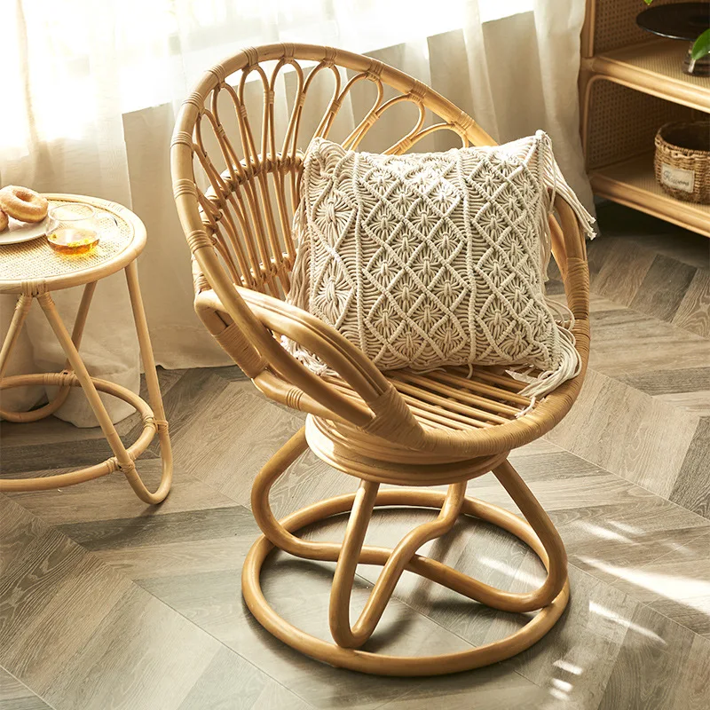 Nordic Rattan Living Room Dining Chair Modern Minimalist Comfortable Dining Chairs Dining Chair Poltrona Design Hotel Furniture