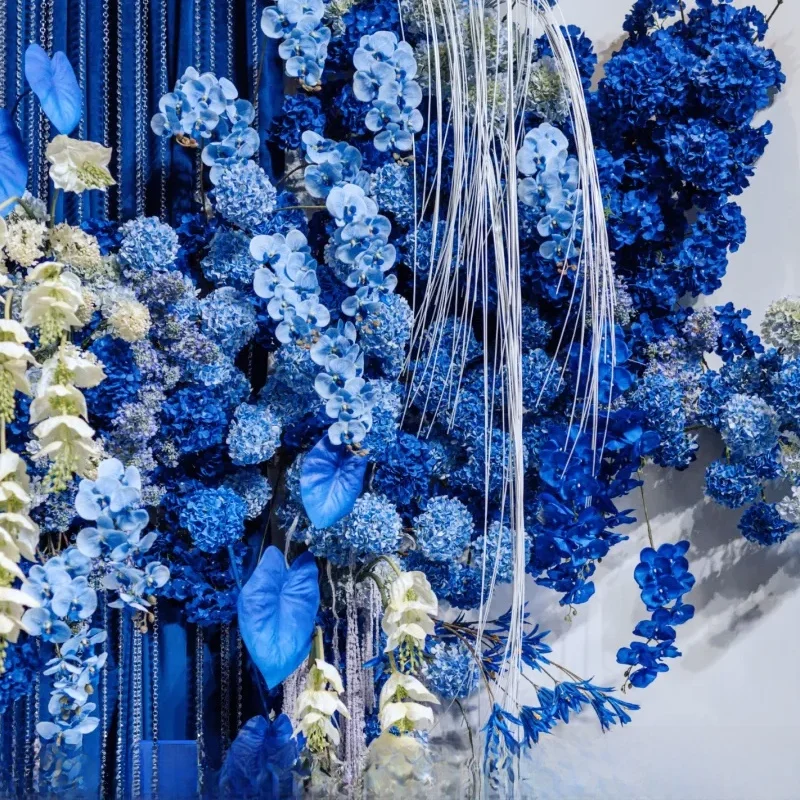 

Искусственные цветы для свадебного декора: синие шелковые цветы для арок, украшения для помолвки и свадебных торжеств