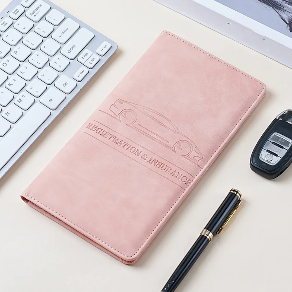 Card Holder PU Leather Passport Bag Passport Cover Purse Travel Wallet Ticket Holder Airplane Check-in Certificate Storage Bag