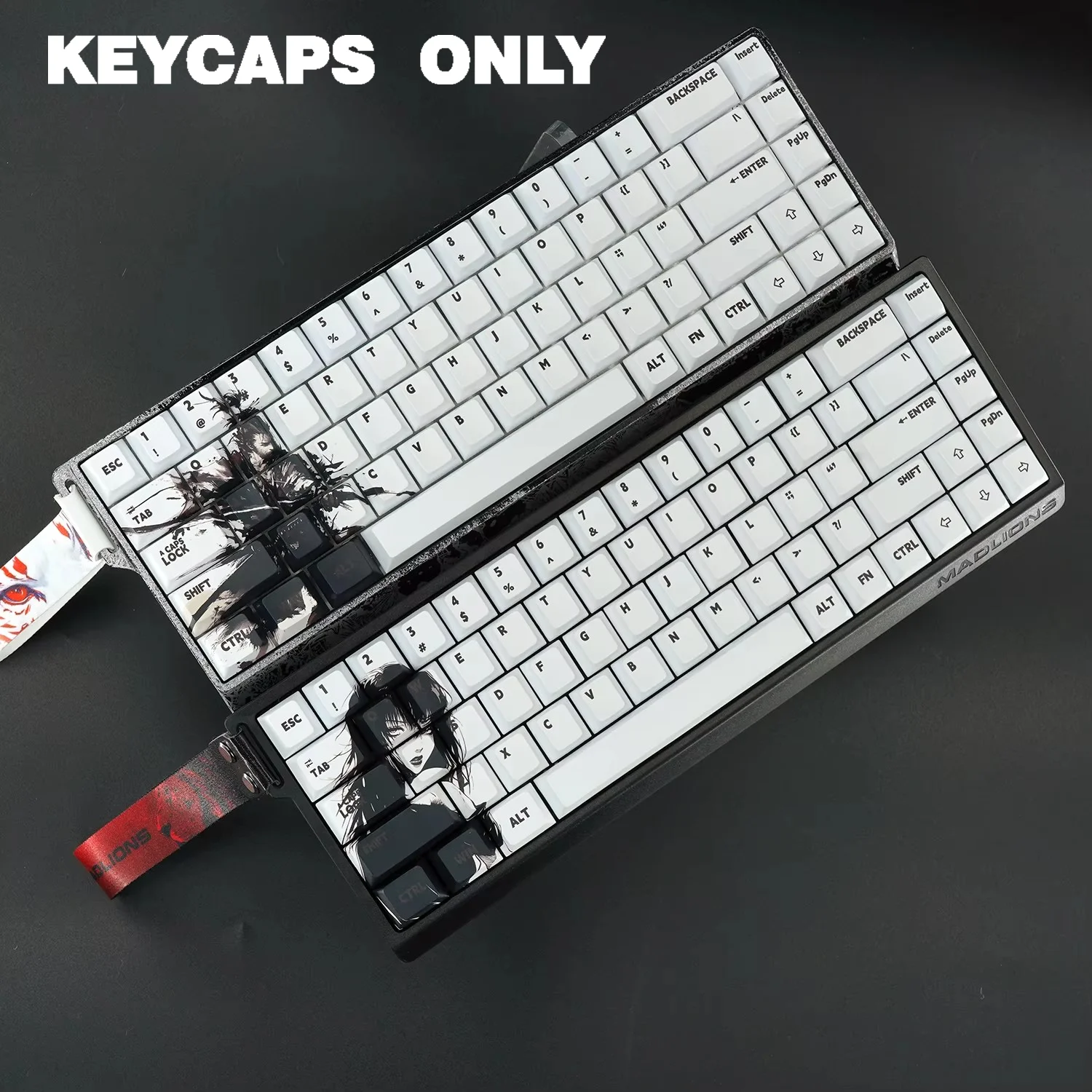 NPKC Kiraz Profil Keycaps Anime Klavye Tuş PBT MX Anahtarı Için anahtar kapaklar 60% 65% Mekanik Klavye Kapakları Wooting 60 MAD 68HE Anahtar kapağı