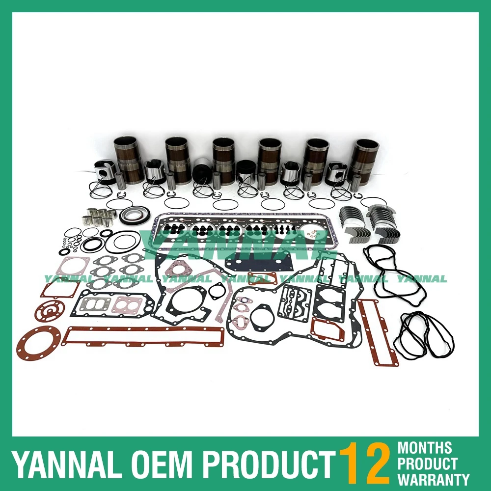 طقم بطانة اسطوانة مع محمل مجموعة حشية لمحرك حفارة الكمون ISL330 #3