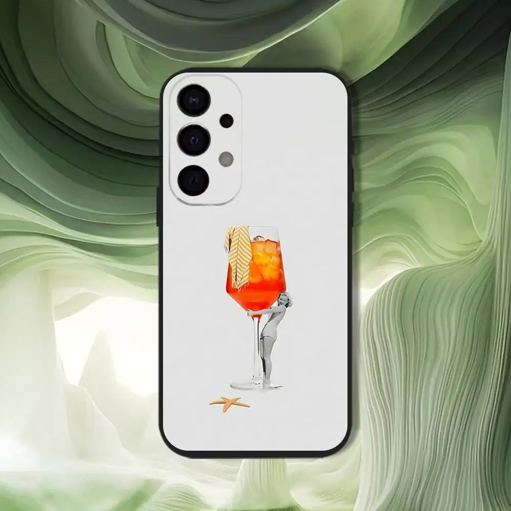 Aperol Spritz Art Phone Case For Samsung S25,S24,S21,S22,S23,S30,Ultra,S20,Plus,Fe,Lite,5G Black Cover