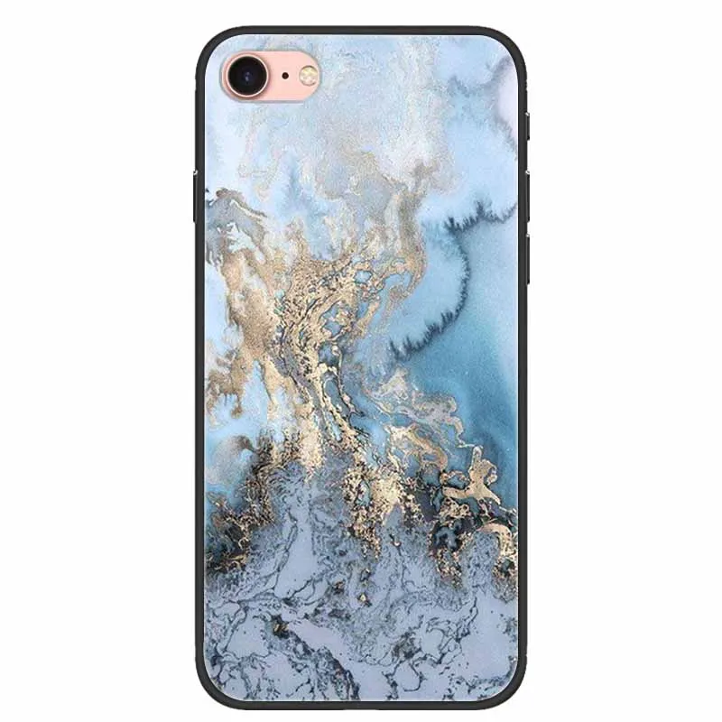 Phone Cover for iPhone SE 2020 2022 2016 Case Soft Bumper Silicon Marble Fashion Shell for iPhoneSE 5 5S Protective Capa TPU Bag