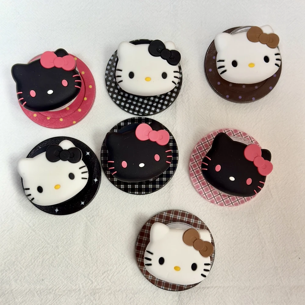 Simpatico cartone animato Sanrio Hello Kitty Supporto magnetico Grip Tok Griptok Supporto per supporto per telefono Supporto per iPhone Samsung Magsafe Smart Tok