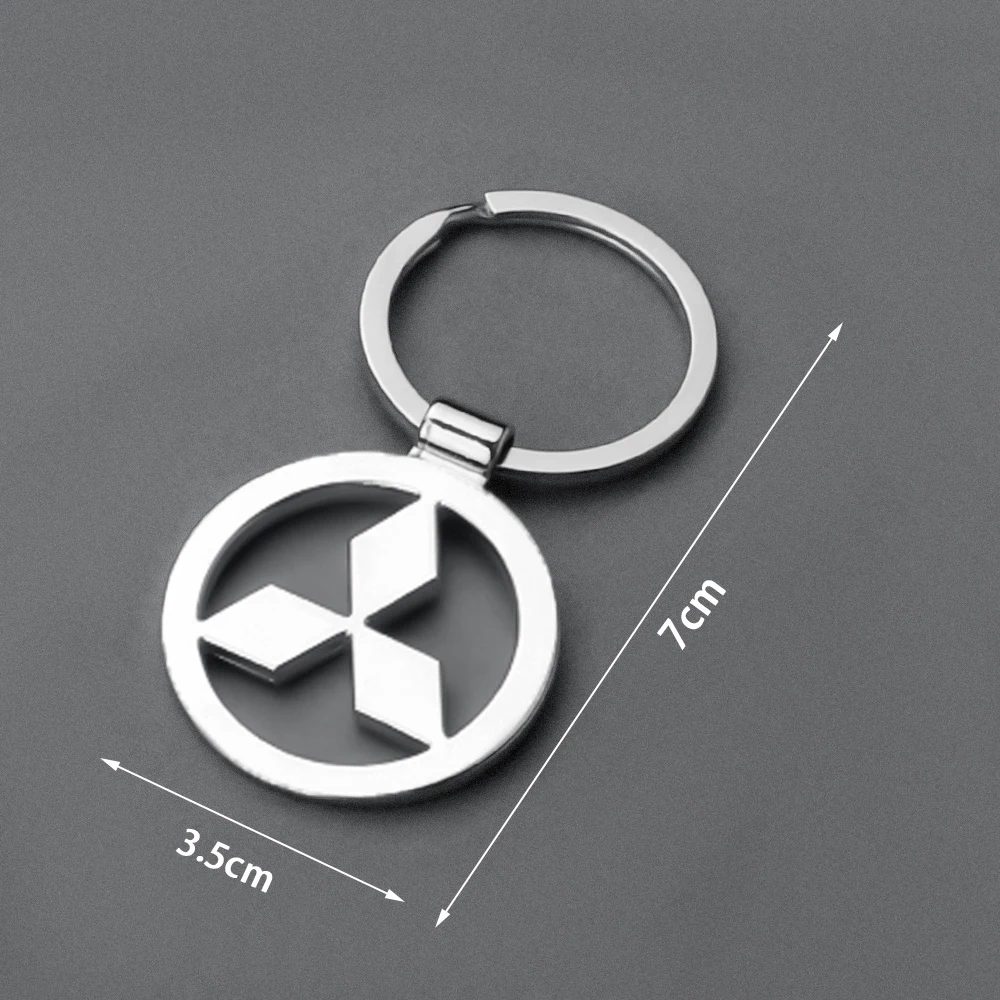 Car Styling Badge Keychain Key Ring Car Accessories For Mitsubishi Ralliart Lancer EX Outlander 3 l200 Pajero ASX Galant Colt