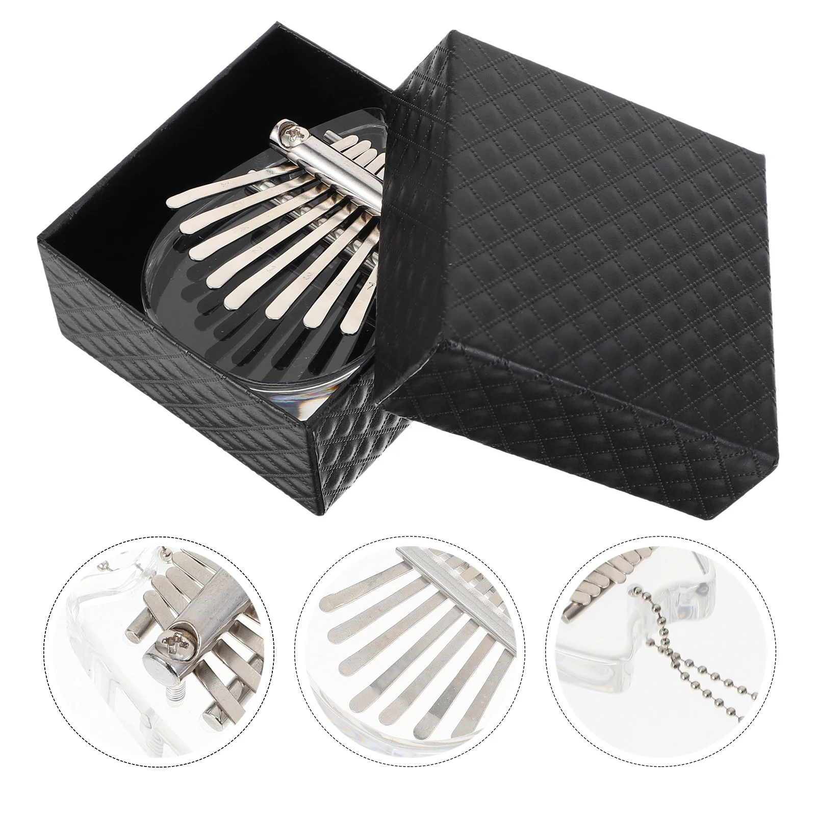 

1 set 1 Set Mini Thumb Piano Transparent Acrylic 8-Key Kalimba Portable Finger Organ Kids Musical Instrument Gift For Beginners