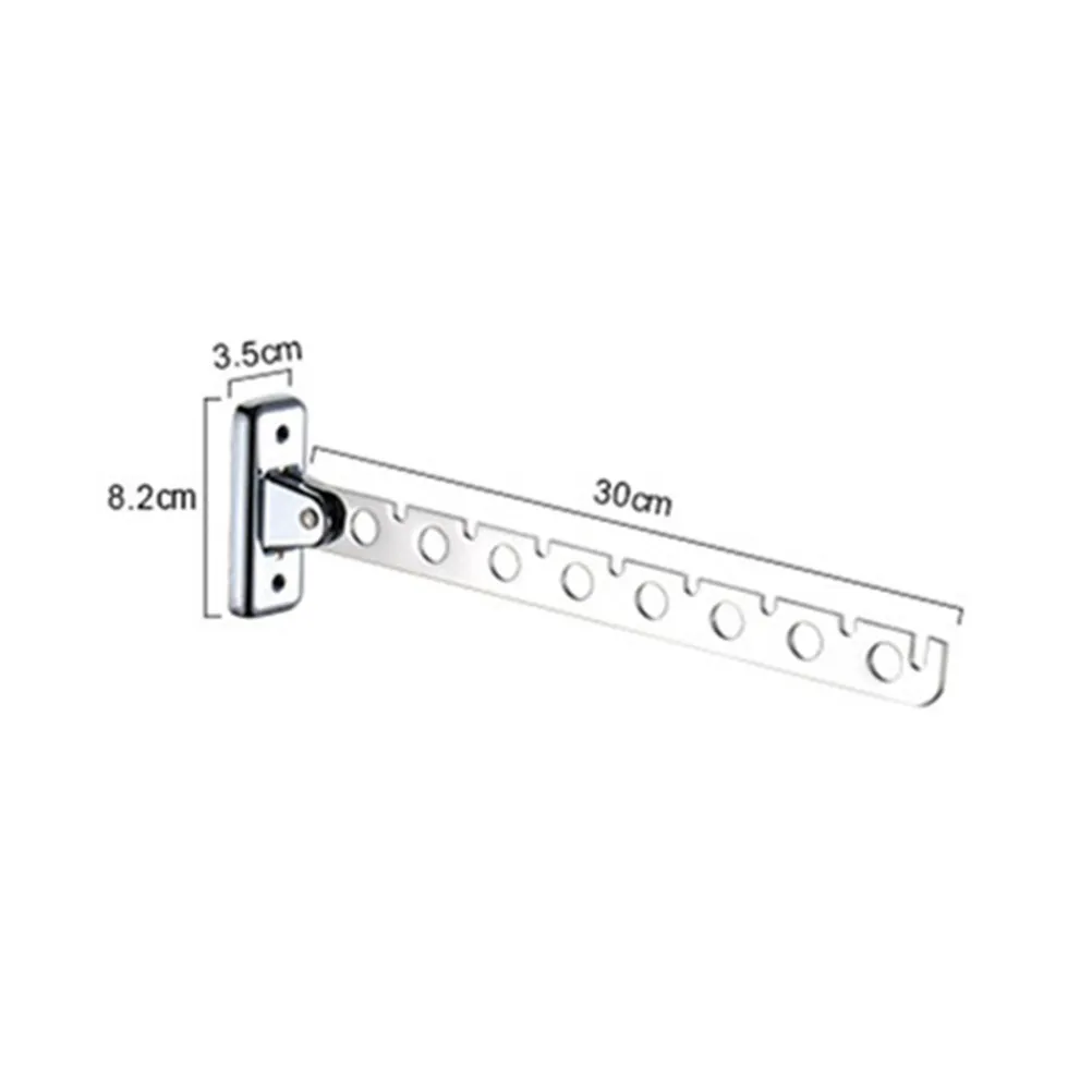 Wall Mounted Folding Hanger Stainless Steel Space Saving Rotatable Anti Slip Clothes Hanger for Jeans Shirts Jackets Pants Boots