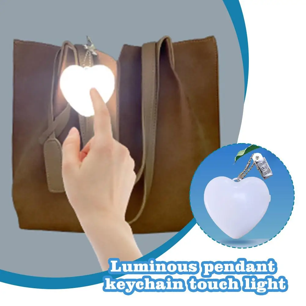 LED Luminous Pendant Keychain Touch Light Induction Light Light Light Pendant Light Heart-shaped Handheld Luminous Star Nig T2O9
