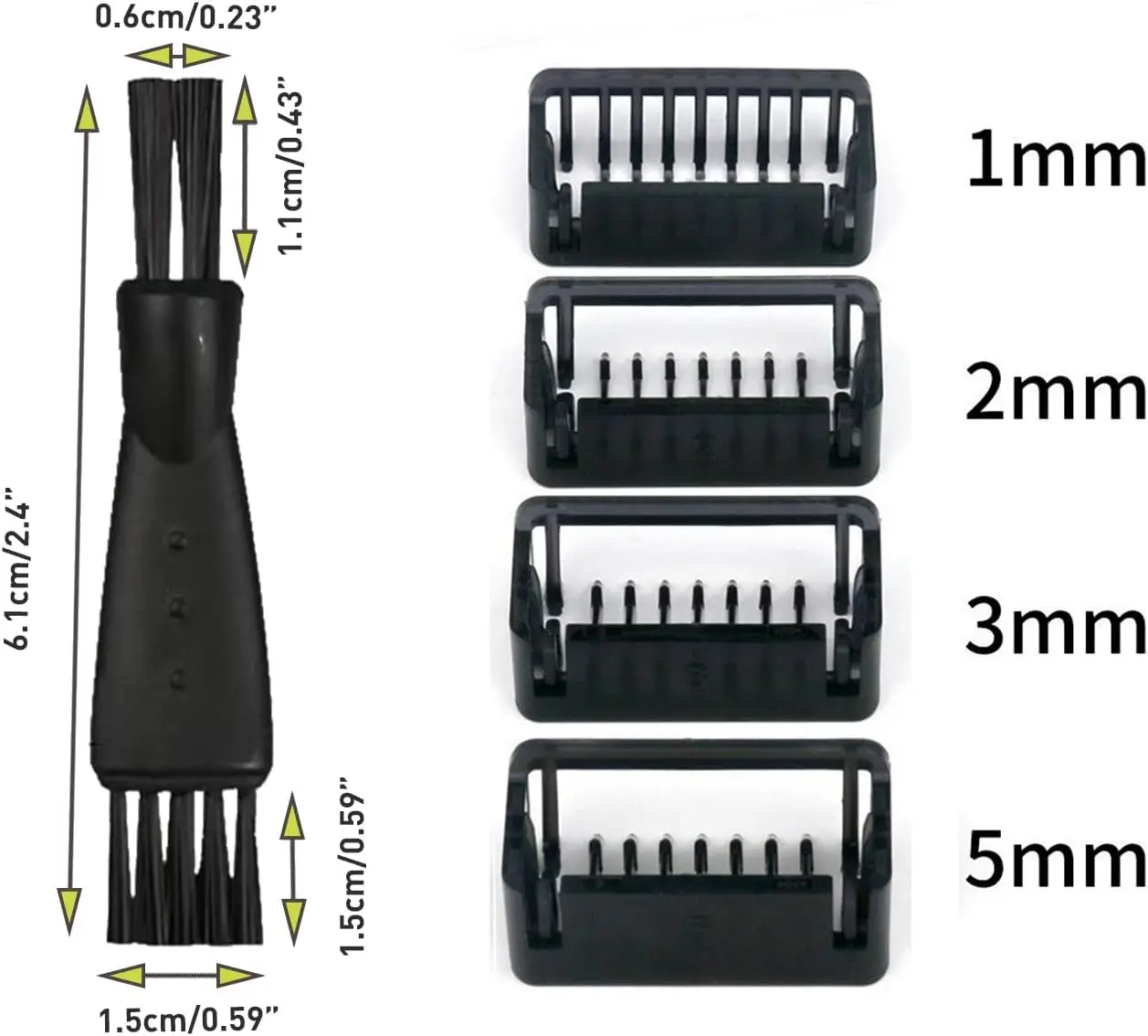 7 pcs Guide Comb Attachments,Face Comb Body Comb Compatible with One Blade,Philips Oneblade