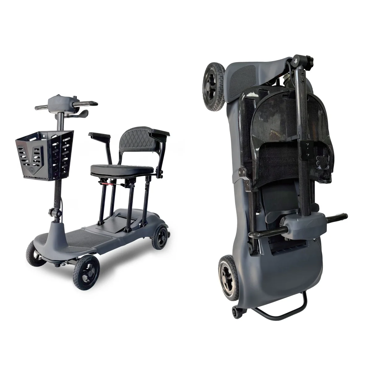 MUNIU POEWER MNT580 Auto-Operated E-Scooter Lightweighted Folding Easy-Carry EM Brake Long-Lasting High-Mileage Carbon Fiber
