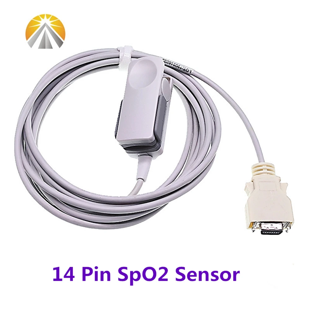 

14 Pin SpO2 Sensor for Nihon Kohden BSM Series Colin BP88 NE-LL-COR NBP 290 295 395 Adult Child Neonates Veterinary SAO2 Probe