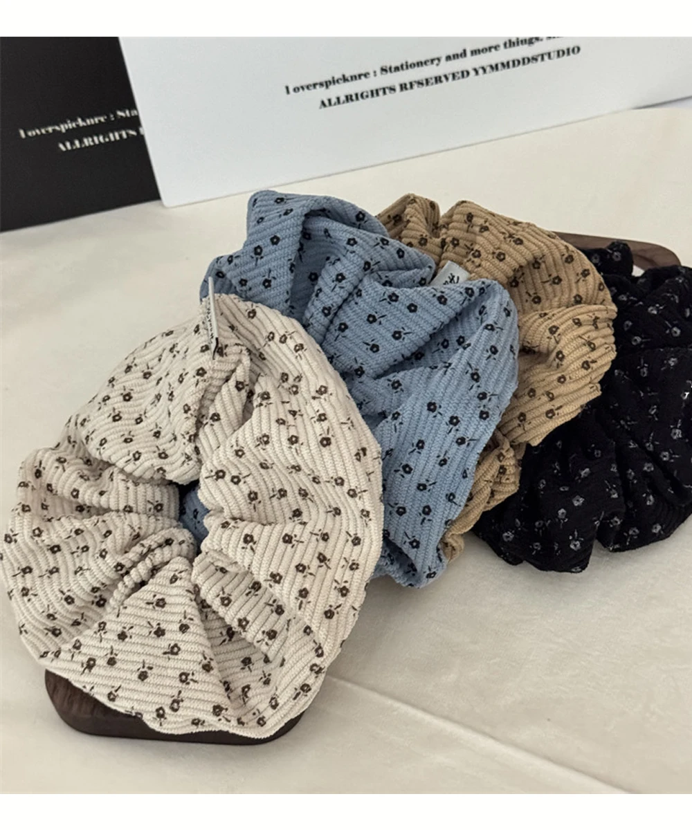 

Korean Elegant Gentle Dot Hair Scrunchies-Elastic Hair Ring Rope for Women Soft Satin K-Beauty Hair Accessories