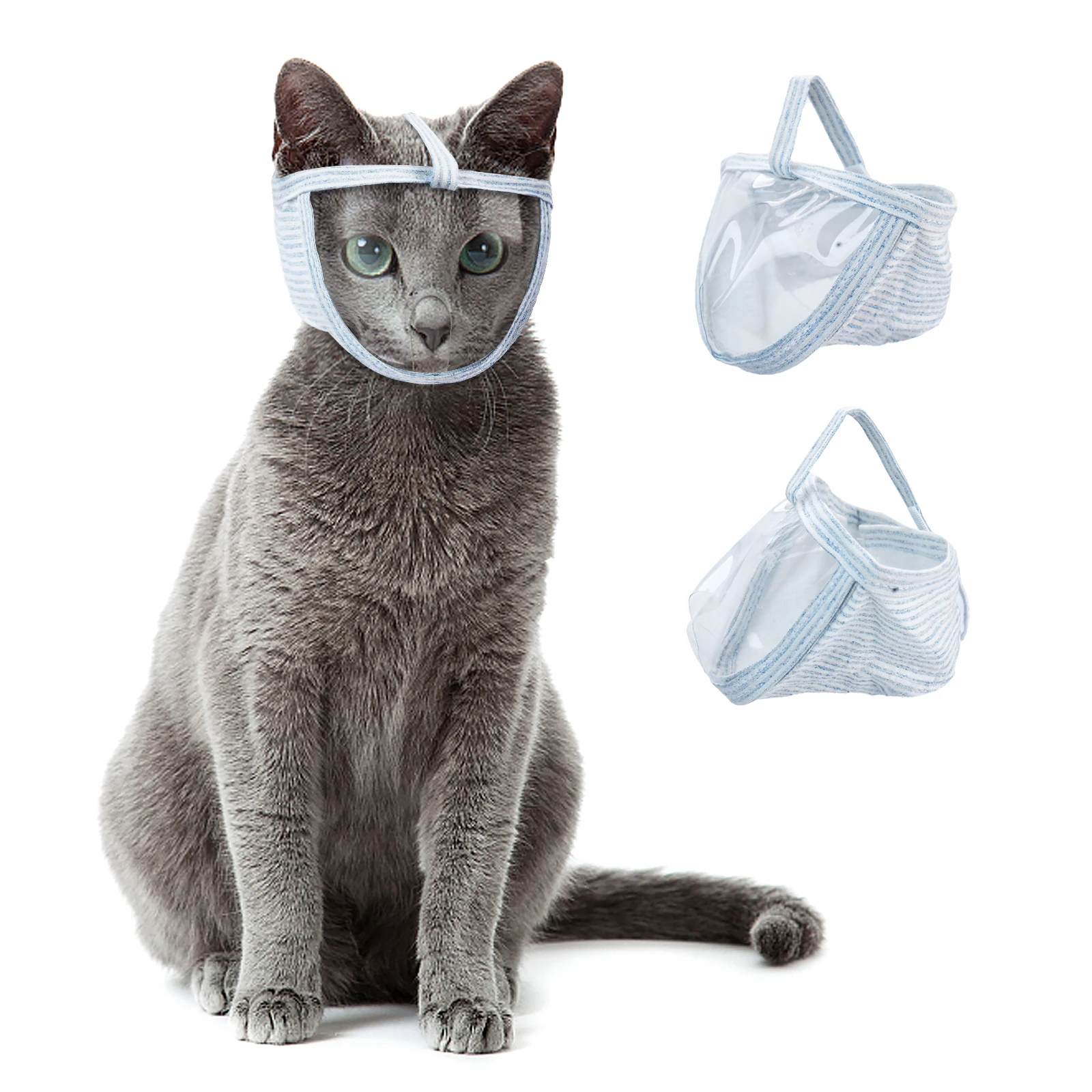 Cat Anti-Bite Breathable Protective Mask Anti-Licking Cat Muzzle Grooming Mask Cats Bath Nail Clipping Grooming Pet Supplies