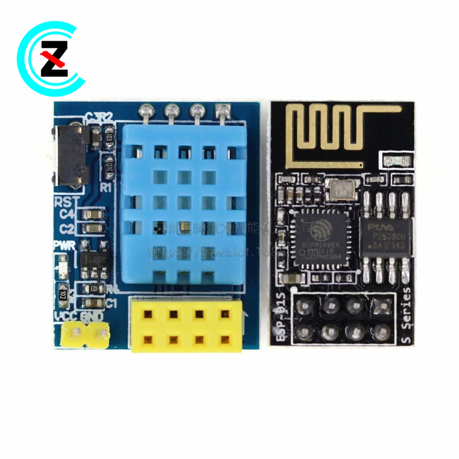 ESP8266 ESP-01 ESP-01S DHT11 عقدة WiFi لدرجة الحرارة والرطوبة لا تحتوي على وحدة لاسلكية
