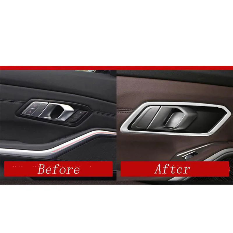 Car Interior Panel Door Handle Covers Trim For BMW 3 Series G20 G28 Decoration Protect Door Bowl Stickers Accessories