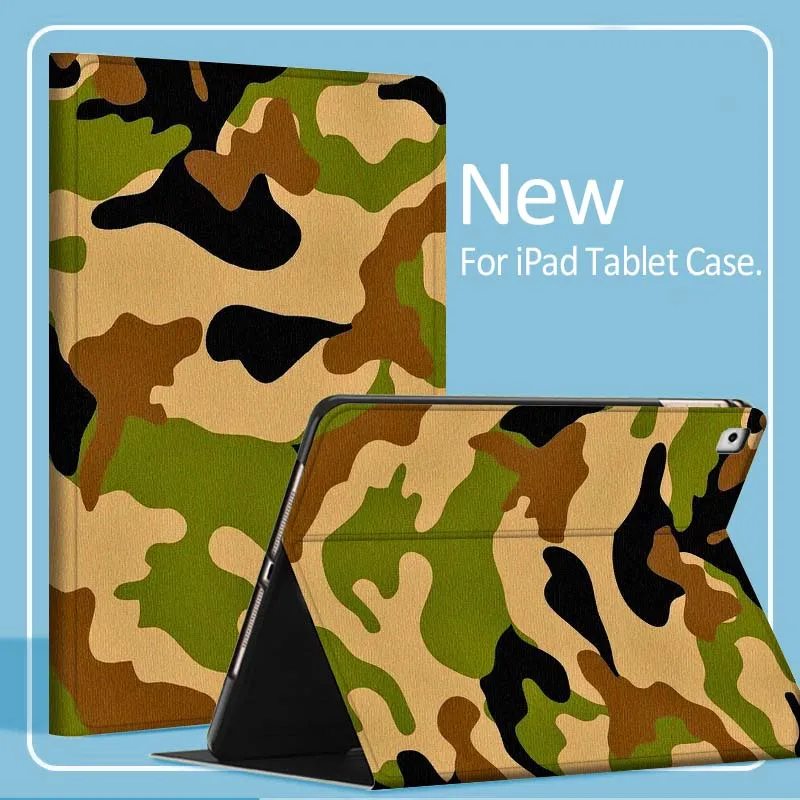 

Camouflage Pattern Art Cover For iPad Pro Air Mini 1 2 3 4 5 6 7 7th 8th 9th 10th 11th 10.2 9.7 10.5 10.9 11 Tablet Case