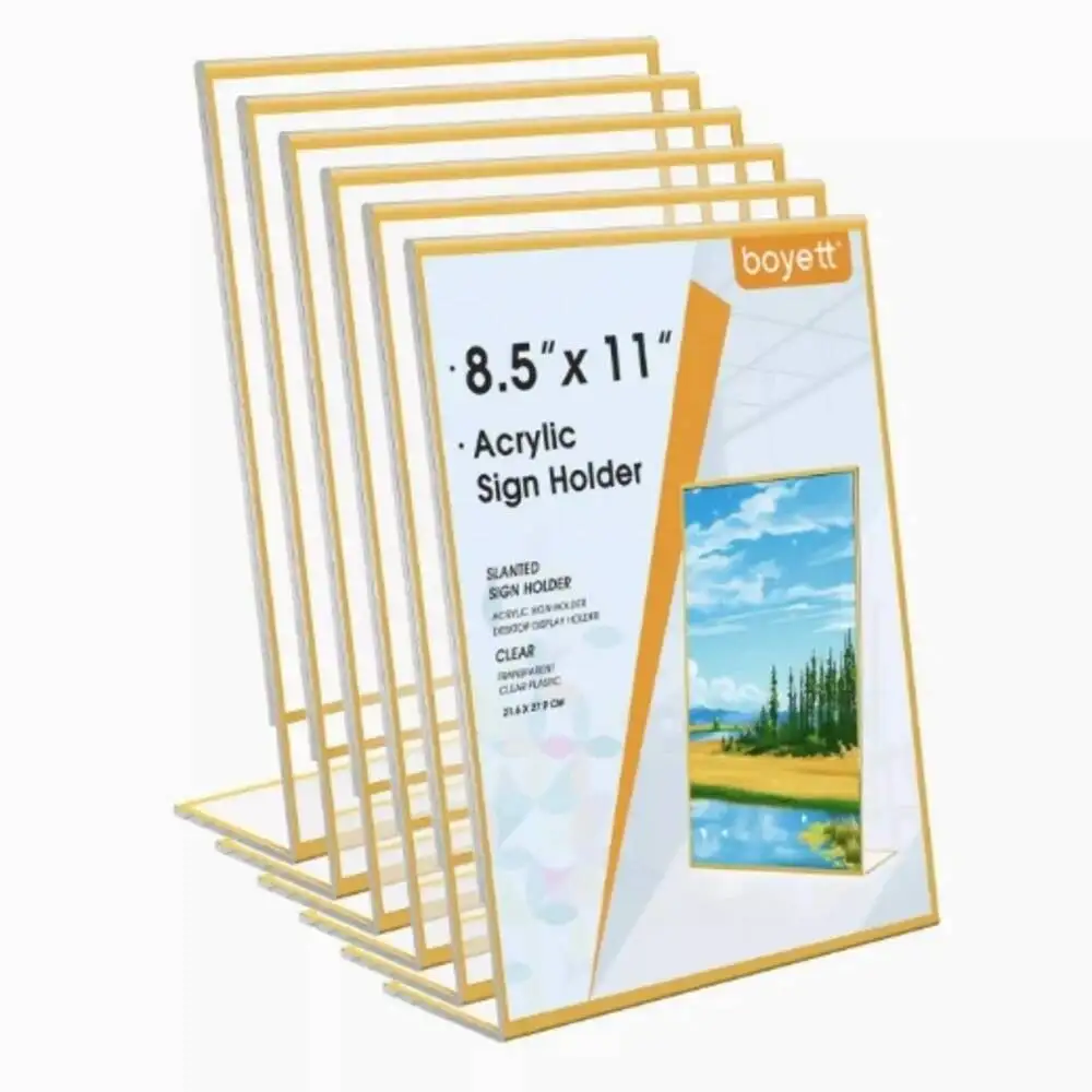 1PC A6 Table Sign L-Shaped Acrylic Display Stand Table Sign Menu Sign Product Price Tag Menu Sign