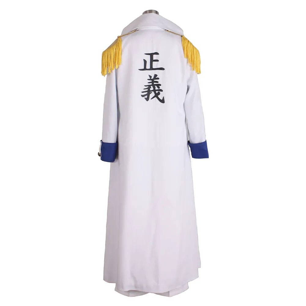 Anime Piece Kuzan Aokiji Cosplay Costume Shirt Vest Pants Tie Windbreaker Set Halloween Carnival Party Disguise Clothes