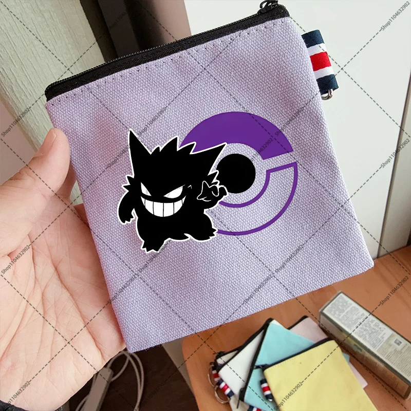 Pokemons Pikachu Mini Purse Cartoon Anime Pattern Print Kawaii Coin Purses Unisex Cute Wallets for Women Men Wallet Party Gifts - view 2