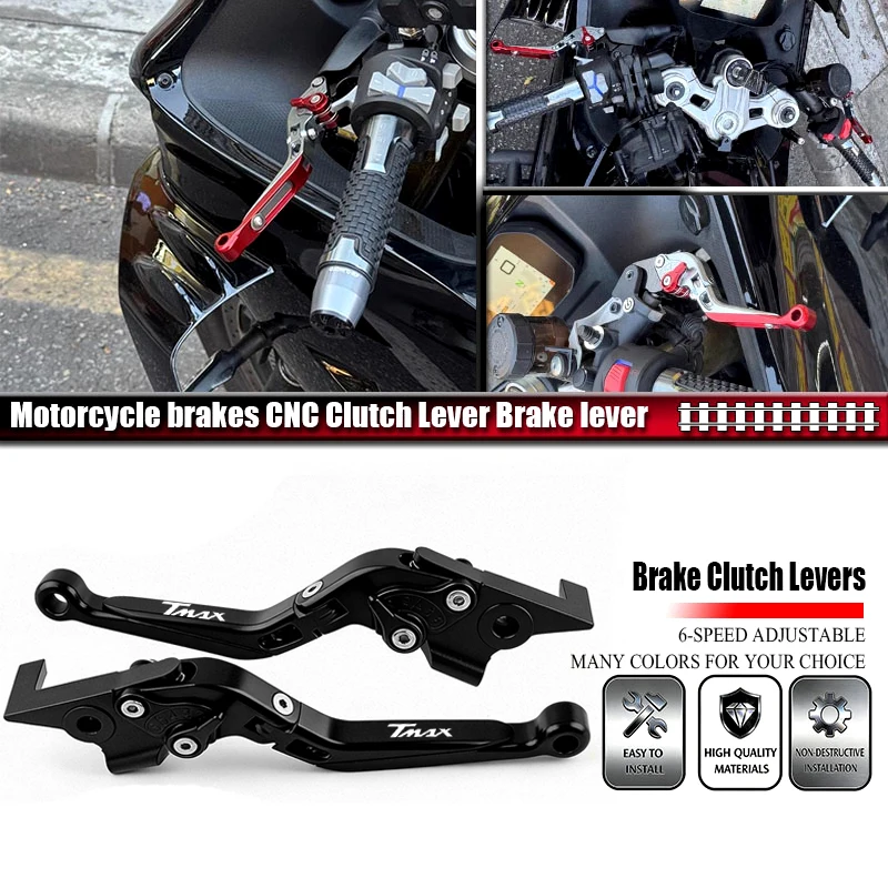 Fit TMAX 530 DX 2012-2019 Brake Handles For T-MAX 530 SX 12-19 T-MAX 500 08-11 TMAX 560 20-21 Folding Extendable Brake Levers