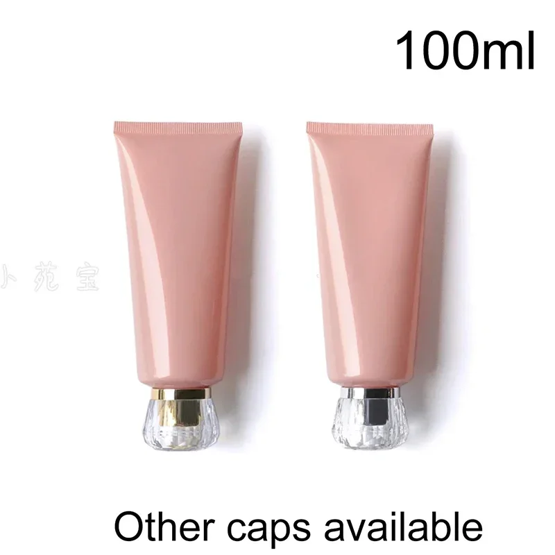 

100ml Pink Plastic Squeeze Bottle Empty 100g Soft Tube Cosmetic Facial Cream Body Lotion Refillable Container