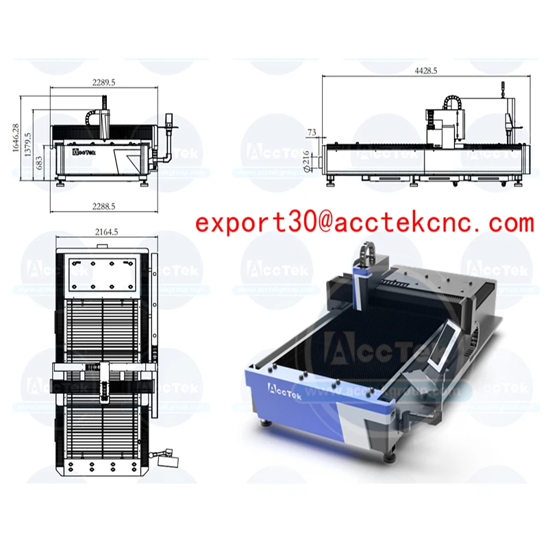 

Оптоволоконный лазерный резак ACCTEK 1000 Вт 1500 Вт 2 кВт 1530 CNC волоконный лазерный режущий станок для CS нержавеющей стали металла на продажу