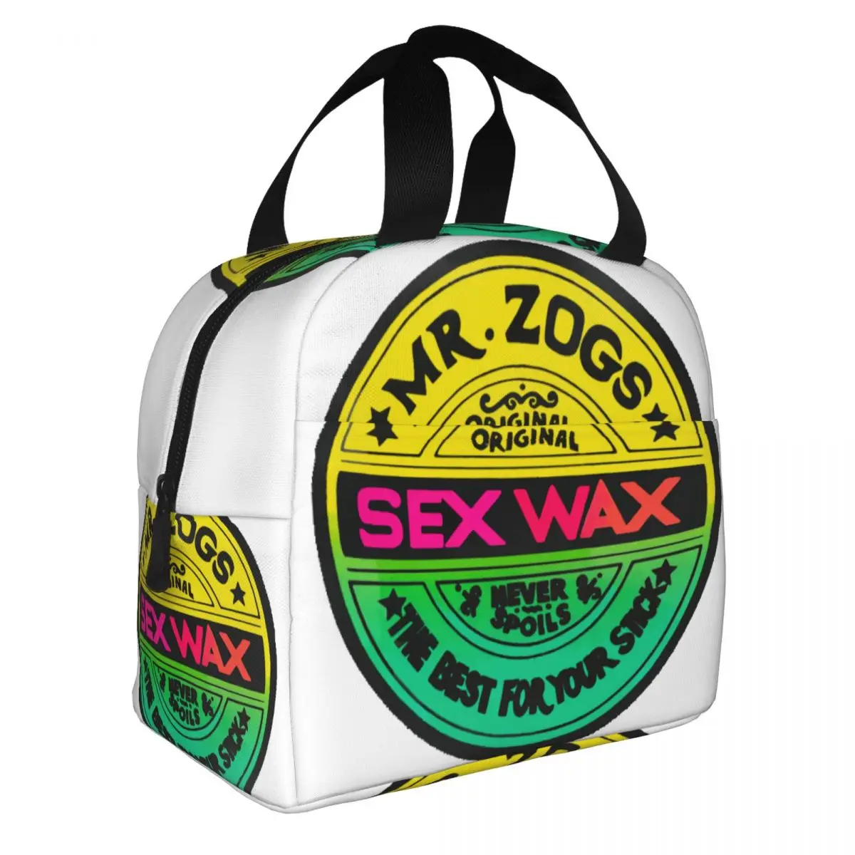 Mr Zogs Surfing Insulated Lunch Bags for Work School Sex Wax Logo Leakproof Thermal Cooler Bento Box