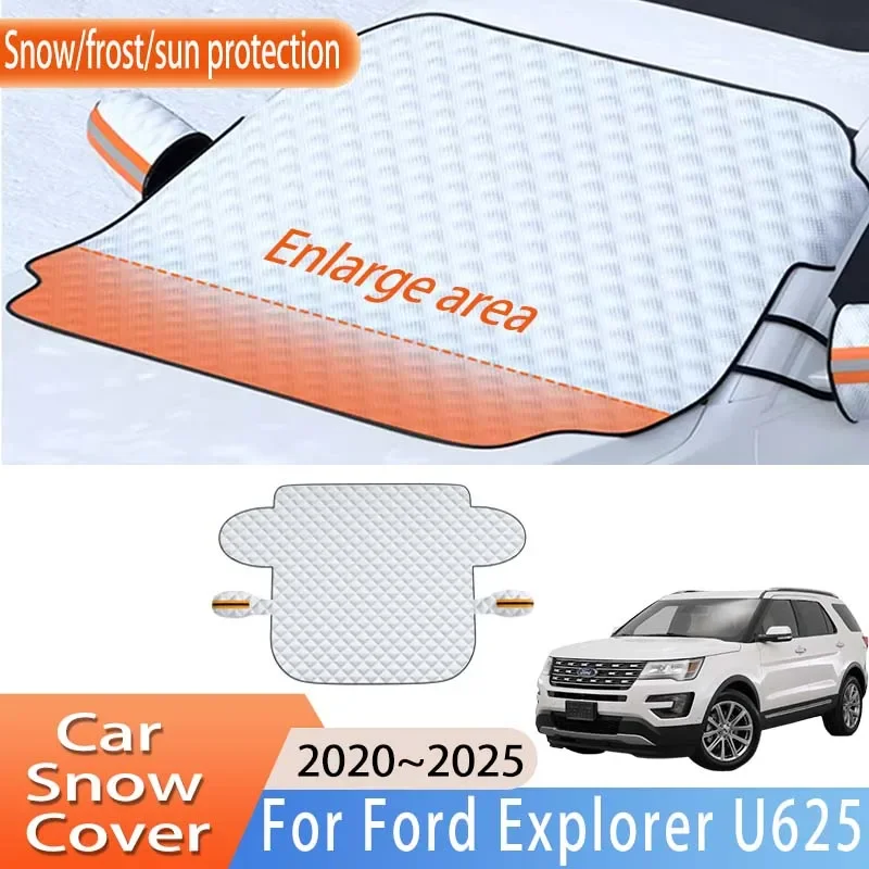 

Car Accessories For Ford Explorer U625 2020~2025 2021 Front Windscreen Snow Cover Ice Frost Sun Protector Waterproof Auto Parts