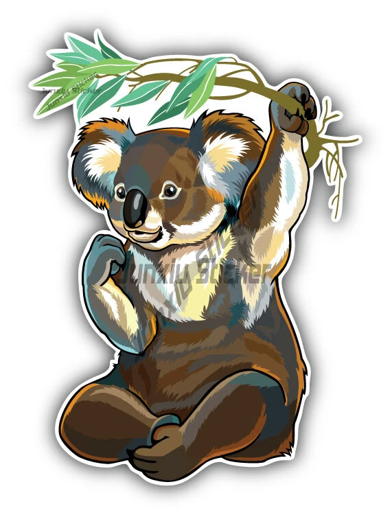 

Koala Bear Cartoon Anime Sticker Creative Outdoor Waterproofing Pvc Accessories Adventure Motorcycle Stickers Car Decoration Gui