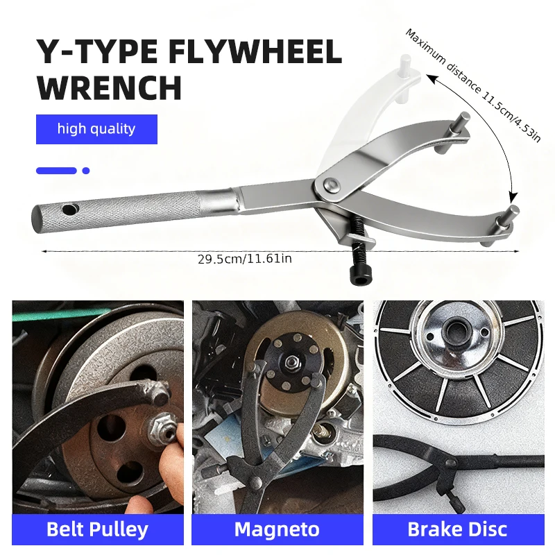 Y-Type Flywheel Wrench Pulley Spanner Sprocket Spanner Universal Flywheel Holder For Scooter Moped Motorcycle ATV - High Quality