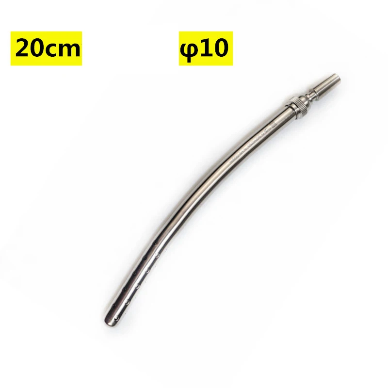 Medical laparoscopic suction tube stainless steel laparoscopic suction tube with hole 20cm straight round head elbow