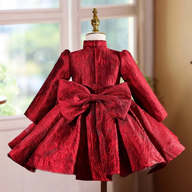 High-End Children's Princess Costume Host Piano Performance Birthday Party Dresses For Girls A4834 Vestidos Bridesmaid Dresses