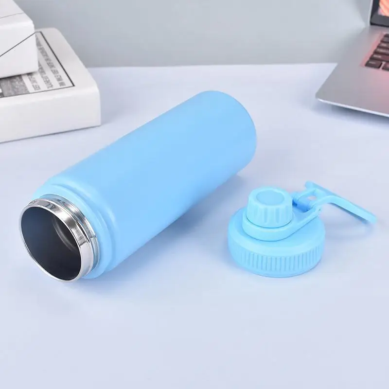 زجاجة مياه حرارية من الفولاذ المقاوم للصدأ، كوب محمول، قارورة مفرغة رياضية تحافظ على البرد والحرارة، كوب حراري للسيارة معزول #4