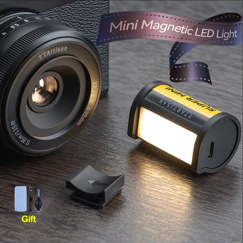 TTArtisan Mini Magnetic LED Light with Hot and Cold Mount Portable Photography Fill Light for Camping / Vlog Live Streaming