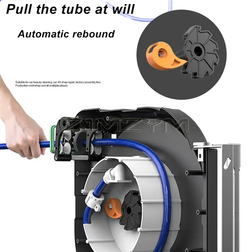 Automatic Retractable Hose Reel, Water Drum, 4S Shop, Car Wash, Garden, Wall Mount, Cleaning Machine, Telescopic, 15 m, 20m