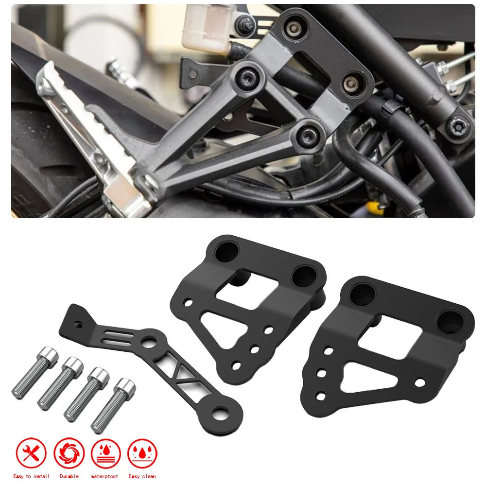 

2024 Motorcycle Passenger pedal adjustment footrests relocation For YAMAHA MT09 MT-09 MT 09 2014 FZ09 FZ-09 FZ 09 XSR900 XSR 900