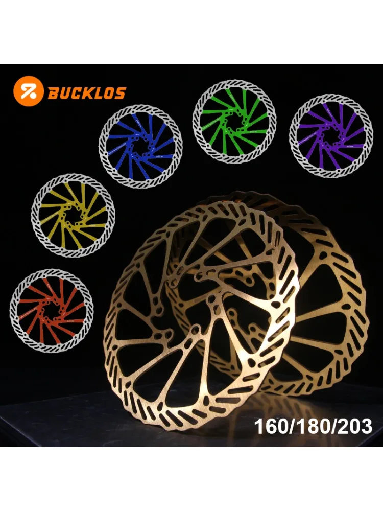 AliExpress BUCKLOS 160mm Bicycle Disc Brake Rotor Suit for MTB Road Bike 180mm 203mm Steel Rotor 6-Bolts Ultralight Hydraulic Brake Rotor