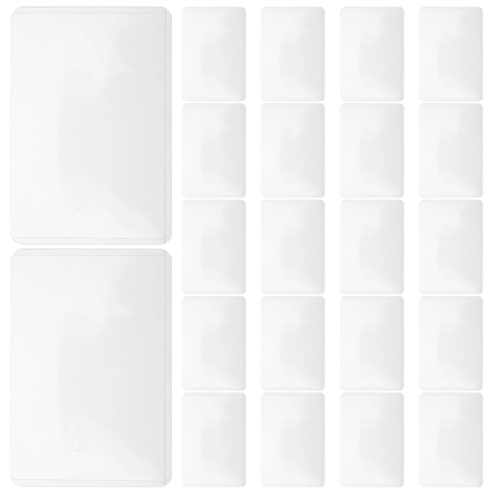 25Pcs Clear Card Sleeves PVC Hard Protective Card Covers Suitable for Baseball Football Trading Cards Game Cards Holder