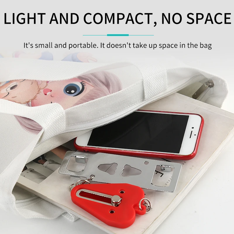 Cerradura Portátil Para Puerta (4 Piezas) – Seguridad En Viajes, Acero Inoxidable, Con Bolsas De Almacenaje