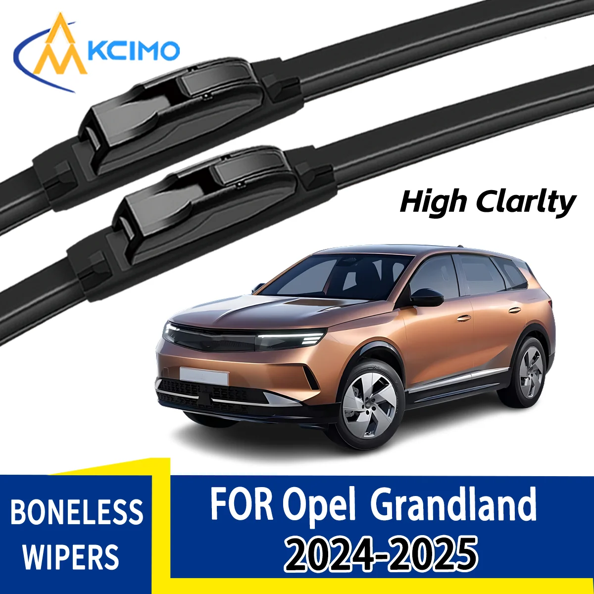 

For Opel Grandland 2024-2025 Automobiles Durable Quiet Front Windscreen Wiper Blades Auto Window Replacement Accessories