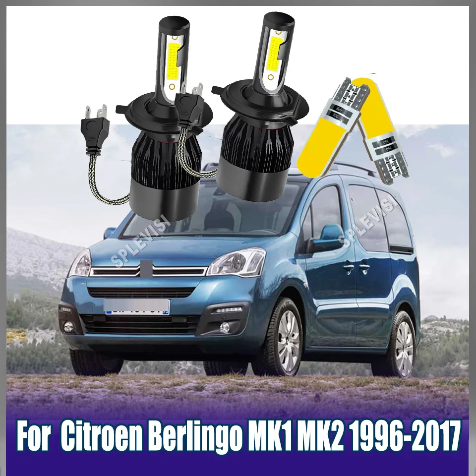 

H4 LED 60W Headlight White - Legal Brightness Perfect Beam Cutoff! For Citroen Berlingo MK1 MK2 1996 1997 1998 1999 2000-2017