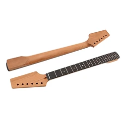 22 Frets Dot Inlays Electric Guitar Neck Replacement Unfinished Half Paddle Headstock Maples Guitar Neck DIY Guitar DropShipping