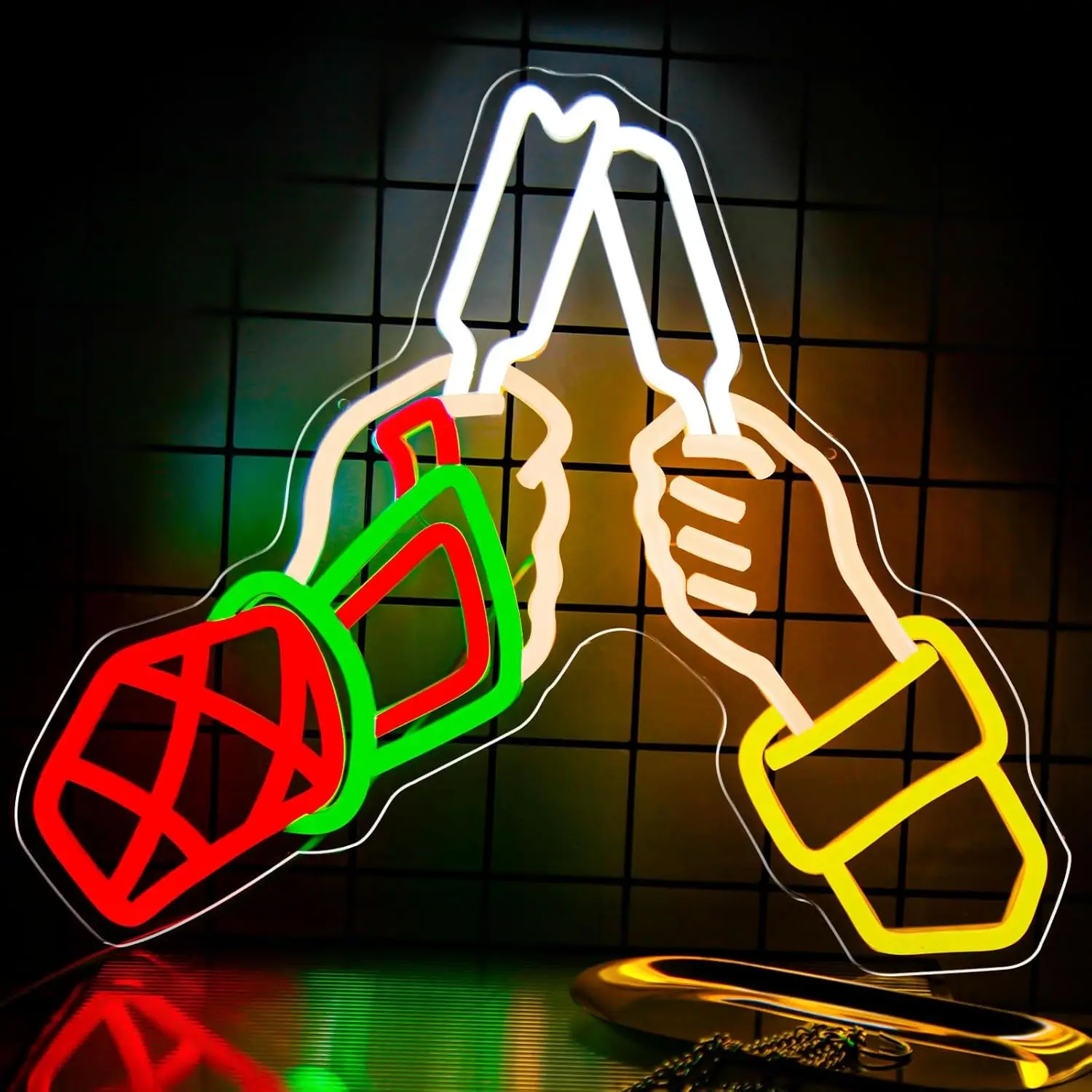 يهتف LED النيون تسجيل عكس الضوء USB ضوء النيون لغرفة الألعاب غرفة نوم بار نادي حفلة رجل كهف عيد ميلاد جدار ديكور هدايا لصديق