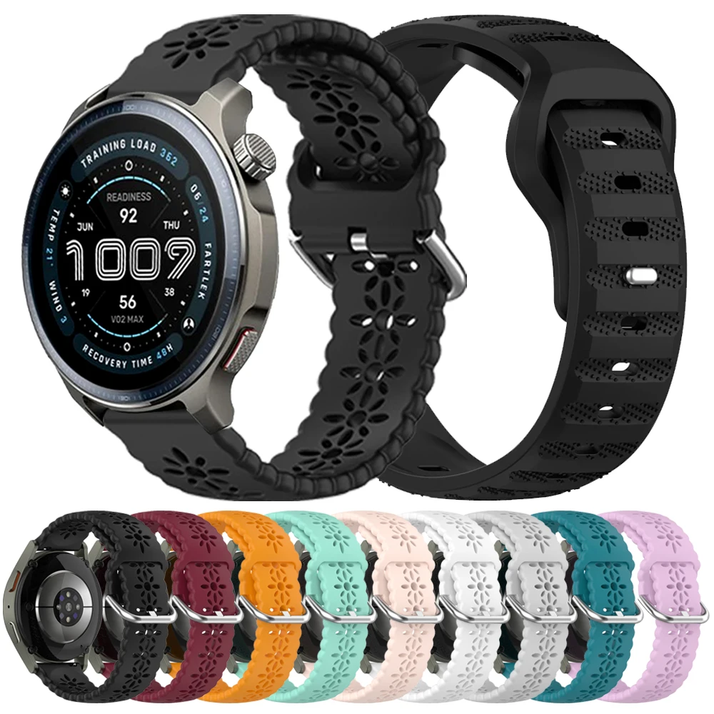 20mm 22mm Breathable Strap For Amazfit BALANCE 2 Active 2 Bip 6 5 3 Pro Silicone Bands GTR 4 2 2E GTR3 Pro/GTS 4/2 mini Bracelet