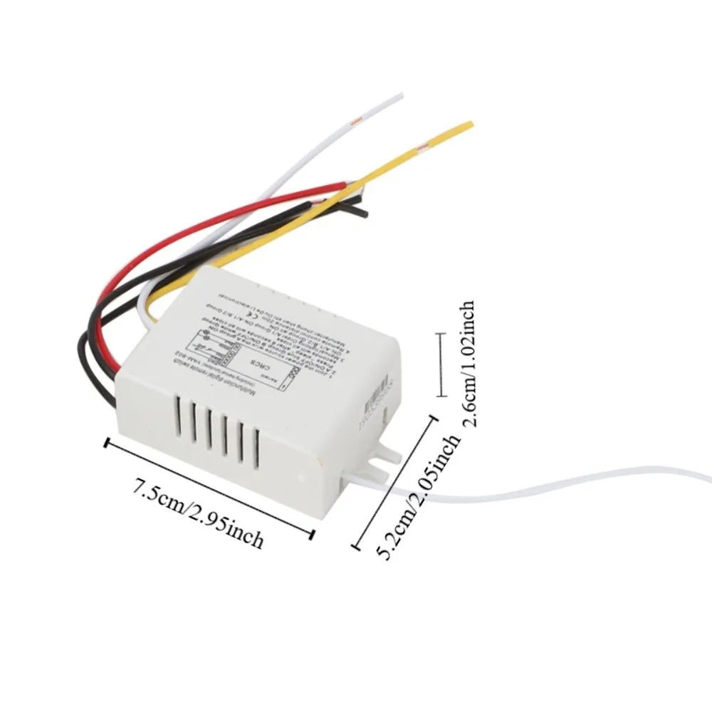 2/3/4 Ways Wall Remote Control Switch 220V ABS Flame Retardant Material Remote Control Kit ON/OFF Nominal 7A Relay