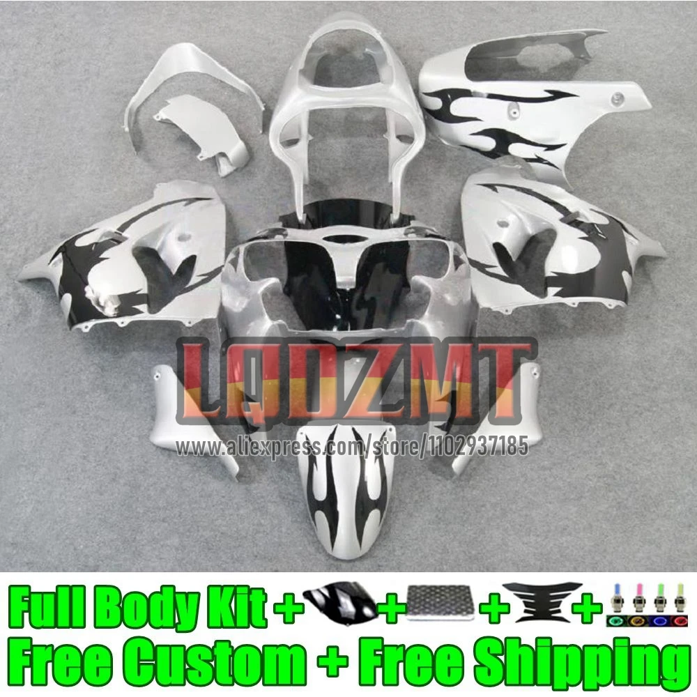 Injection Frame For KAWASAKI NINJA ZX-9R ZX9 silvery black ZX 9R 9 R 48No.64 900 CC 900CC ZX9R 2002 2003 ZX900 02 03 OEM Fairing