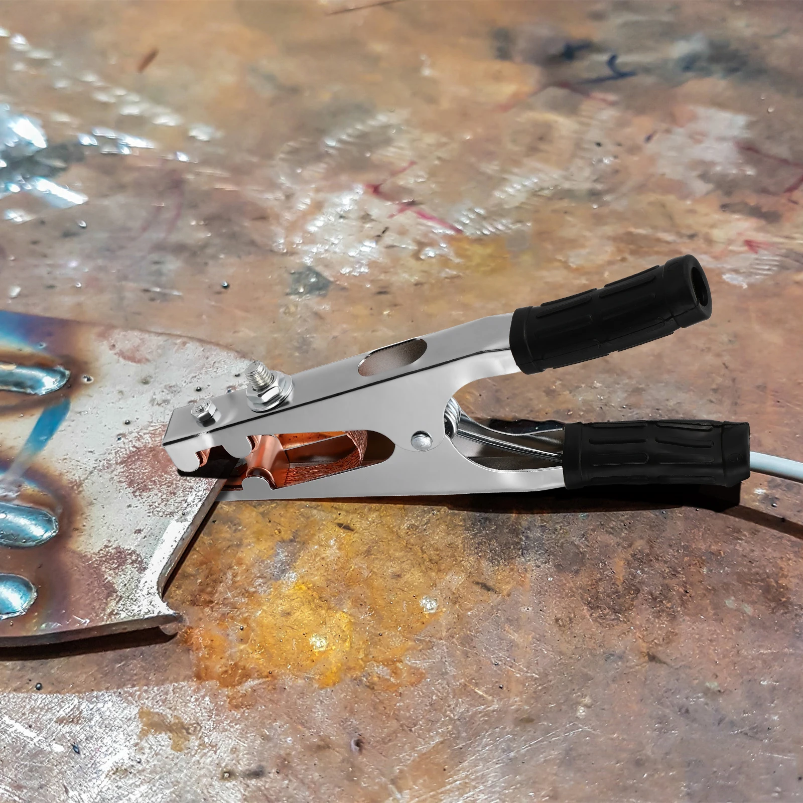 800A لحام التأريض المشبك الثقيلة الأرض الأرض كليب لآلة لحام قابل للتعديل الفك مشبك كابلات نحاسية #3